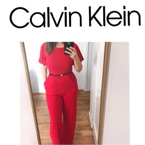 Calvin Klein red jumpsuit